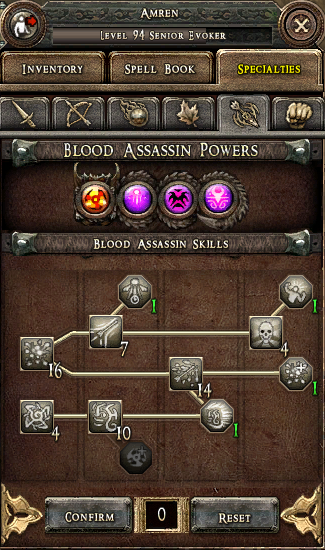 Blood Assassin Main Skills